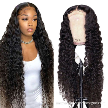 Top Selling 5X5 Lace Closure Wig Vendors Peruvian Virgin Human Hair Wholesale Natural 150% 180% 200% Density Lace Frontal Wigs
